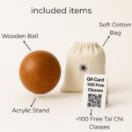 Tai Chi Wooden Ball for Seniors & Beginners – Tai Chi for Seniors Video Access Via Qr, Gentle, Equipment for Balance & Mobility, Workout Ball Mindfulness Training Tool - Image 3