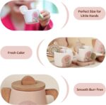 Wooden Tea Set for Little Girls, Pretend Play Tea Party Set Toy with 27 PCS Play Kitchen Accessories, Princess Tea Set Toy, Birthday Gift for Kids 3-5 Years Old, Improve Imagination - Image 6