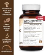 PURE ESSENCE LABS MyPure Lion's Mane 8X - Max Strength Brain Support with 100% Fruiting Body Organic Lion's Mane for Ultimate Cognitive Performance, Focus, and Mental Clarity, 60 Capsules - Image 3