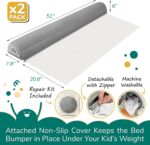 LUMARA Inflatable Bed Rail for Toddlers 2 Pack - Portable Travel Bed Bumpers for Kids Fits Twin Full Queen King Size Beds - Non-Slip Safety Guard Rails - Image 3