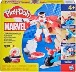 Play-Doh Marvel Captain America Moto-Slicer Playset with Bendy Action Figure, 3 Accessories, Imagination Toys for Kids 4 Years & Up - Image 3