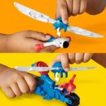 Play-Doh Marvel Captain America Moto-Slicer Playset with Bendy Action Figure, 3 Accessories, Imagination Toys for Kids 4 Years & Up - Image 5