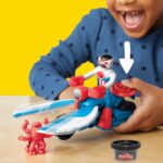 Play-Doh Marvel Captain America Moto-Slicer Playset with Bendy Action Figure, 3 Accessories, Imagination Toys for Kids 4 Years & Up - Image 6