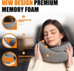 Travel Pillow, Memory Foam Neck Pillow Head Support Soft Pillow for Sleeping Rest, Airplane Car and Home Use - Image 3