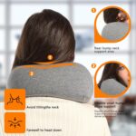 Travel Pillow, Memory Foam Neck Pillow Head Support Soft Pillow for Sleeping Rest, Airplane Car and Home Use - Image 4