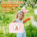 Tea Party Set for Little Girls, 49PCS Princess Tea Time Toys Including Tea Set Dessert Carrying Case, Kids Kitchen Pretend Playset, Tea Set for Girls Birthday Toddler Age 3-8, Pink - Image 6