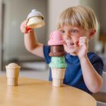 Melissa & Doug Scoop and Stack Ice Cream Cone Wooden Magnetic Pretend Play Food Set, Preschool Toy Play Ice Cream Set, Pretend Food, Toy for Toddlers and Kids Ages 3+ - FSC-Certified - Image 6