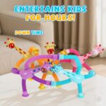 Stocking Stuffers for Kids Toddlers,Pop Tubes Giraffe Travel Toys 4Pcs,Airplane Car Travel Activities Suction Cup ‌Sensory Toy, Fun Screen-Free Activity for Boy & Girl - Image 3