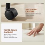 Bestier Cross Legged Office Chair with Wider Bentwood Back Support, Ergonomic Meditation Office Chair for Adults up to 300 lbs, 360° Swivel Adjustable Height for Multi Position White - Image 7