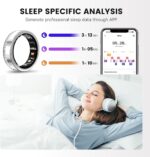 GANSI Smart Ring for Women & Men | IP68 Waterproof Fitness Tracker |Sleep Tracking Heart RateHealthy Monitor| Activity/Steps/Calories | for iOS & Android 7# - Image 5