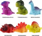6 Packs Light-Up Floating Dinosaur Bath Toys Set, for Baby Toddler Nephew in Birthday Christmas Easter , Great Water Bathtub Shower Pool Bath Toy for Children Preschool - Image 5