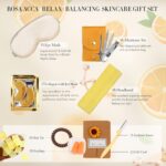 Skin Care Set for Women & Men, 28pcs Facial Kit at Home, Self Care Pamper Set, Birthday Gifts, Orange Spa Gift Baskets for Women, Serum, Face Cream, Bath Oil, Bath Bomb, Mothers Day, Christmas, Dad - Image 5