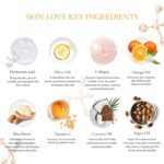 Skin Care Set for Women & Men, 28pcs Facial Kit at Home, Self Care Pamper Set, Birthday Gifts, Orange Spa Gift Baskets for Women, Serum, Face Cream, Bath Oil, Bath Bomb, Mothers Day, Christmas, Dad - Image 8