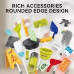 Toddler Cleaning Set，Kids Cleaning Toy Set，New 29-Piece Detachable Kids Cleaning Set for Toddlers - Pretend Play Educational Cleaning Carts (red) - Image 4