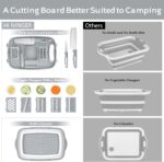 HI NINGER Collapsible Cutting Board with Colander, 9-In-1 Multi Chopping Board Kitchen Vegetable Washing Basket for Camping Gifts Camping Accessories for RV Campers - Image 3