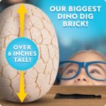 NATIONAL GEOGRAPHIC Jumbo Dinosaur Egg Dig Kit - Dig Out 12 Dino Figures & Replica T. Rex Tooth from Giant 6" Egg, Dino Egg, Jumbo Egg, Dinosaur Egg Toys, Educational Science Kits - Image 3