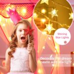 Monobeach Princess Tent Girls Large Playhouse Kids Castle Play Tent with Star Lights Toy for Children Indoor and Outdoor Games, 55'' x 53'' (DxH) - Image 4