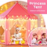 Monobeach Princess Tent Girls Large Playhouse Kids Castle Play Tent with Star Lights Toy for Children Indoor and Outdoor Games, 55'' x 53'' (DxH) - Image 6