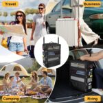 Suitcase Organizer, Travel Luggage Organizer Portable Hanging Travel Shelves Collapsible Hanging Packing Cubes for Carry on Suitcase with 5 Medium Vacuum Storage Bags and Hand Pump,Black - Image 9