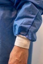 Disposable PPE Isolation Medical Gowns – Level 2, Full Back Coverage, Double Tie Closure, SMS 35g Material, Knit Cuffs, Unisex, Professional Blue for Healthcare & Lab Use (10) - Image 3