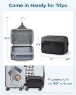 BAGSMART Travel Toiletry Bag for Men/Women, Dopp Kit Organizer Water-resistant Shaving Bag for Toiletries Accessories, Pink - Image 6