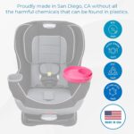Travel Tray - Convert Your Cup Holder to a Tray for Car Seats, Booster, Stroller and Anywhere - Hot Pink, Round - USA Made - Image 3