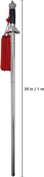 Retractable Sword Tai Chi Sword Magic Sword Blunted Sword Chinese Kung Fu Martial Arts Extendable Sword Exercises Performance (Stainless Steel) - Image 5