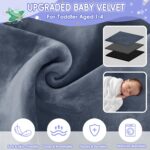 Gocozy Toddler Airplane Bed, Travel Essentials for Kids, Soft Toddler Airplane Travel Essentials with Sticker Book, Grey - Image 4