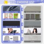 Gocozy Toddler Airplane Bed, Travel Essentials for Kids, Soft Toddler Airplane Travel Essentials with Sticker Book, Grey - Image 6