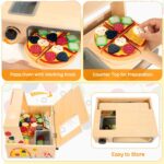 Wooden Pizza Toy - 48 PCS Montessori Pretend Play Food for Ages 3+, Educational Learning Toy Wooden Playset with Bake Oven, Christmas Birthday Gift for 3 4 5 6 Year Old - Image 4