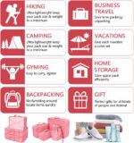 Packing Cubes 8 Sets Travel Luggage Organizers Include Waterproof Shoe Storage Bag Convenient Packing Pouches for Traveller (Peach pink) - Image 6
