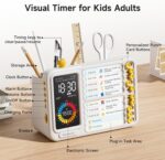 Visual Timer for Kids Adults, ADHD Timer with Planning Board for Schedules, Task Timer Toddler Visual Timer Silent Time Timer for Home Classroom - Image 7