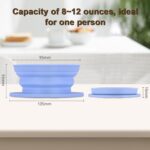 Collapsible Paperless Pour Over Coffee Dripper, Single Cup Travel Pour Over Coffee Maker Camping, Portable Silicone PourOver Coffee Filter with Reusable Metal Mesh Filter (Blue) - Image 5