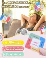 UCEC 75 Pcs Mindfulness Stickers, Mental Health Stickers Gravel Texture, 15 Patterns Waterproof Adult Sensory Items for Adult Teen Classroom Desk Office Fidget Supplies - Image 3