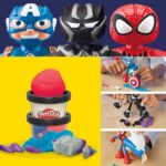 Play-Doh Marvel Hero Adventure Playset, 3 Marvel Action Figures with Wearable Tools, Black Panther, Captain America & Spider-Man Imagination Toys for Boys and Girls Ages 4 and Up - Image 5