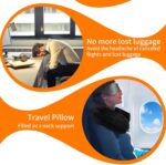 Stuffable Neck Pillow Travel Storage Bag for Airplanes with Clothes, No Extra Baggage Fees, Fits 3+ Days of Travel Essentials, No Filler (Black) - Image 3