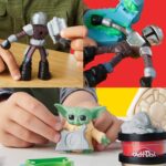 Play-Doh Star Wars: The Mandalorian Launching Speeder Playset, Bendy Grogu & 4 Inch Mando Action Figures, Imagination Toys for 4 Year Old Boys & Girls & Up - Image 5