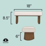 Meditation Bench (Zen Black), Seiza, Sustainable Acacia Wood with Curved Bottom Edges for The Perfect Posture, Meditation Stool, Prayer Bench, Meditation Chair, Yoga Stool - Image 3