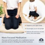Meditation Bench (Zen Black), Seiza, Sustainable Acacia Wood with Curved Bottom Edges for The Perfect Posture, Meditation Stool, Prayer Bench, Meditation Chair, Yoga Stool - Image 5