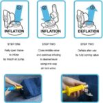 Travel Foot Rest Pillow, Portable Inflatable with Double Hand Pump Adjustable Three Layers Height Pillow for Foot Rest on Airplanes,Cars,Buses,Trains,Office to Sleep on Long Trip - Image 4