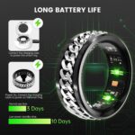 GANSI Smart Ring Fitness Tracker Ring - Health Sleep Heart Rate Fashionable Diamond Style,IP68, Compatible with iOS,Android 11# - Image 7