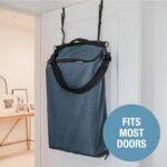 CleverMade Convertible Laundry Hamper Bag - Ocean Dark Charcoal holds 21.5L / 20 lbs 1 Compartment - Storage with Handles for Home Organization - Image 7