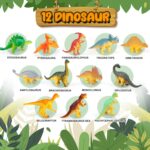 Dinosaur Toys,Dinosaur Sound Book with Pack of 12 Toy Figures,Realistic Roars,Interactive Perfect for Kids Dinosaurs Educational Toys for 3 4 5 6Year Old Boys&Girls - Image 3