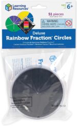 Learning Resources Rainbow Fractions Deluxe Circles with Storage, 9 Circles, Ages 6+ - Image 3
