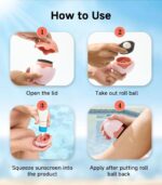 Sunscreen Applicator - Refillable Roll on Sponge Sunscreen, Suncream & Lotion Applicator For Kids, Adults & Families - Travel Size Essentials for Vacation and Summer Beach - Image 4