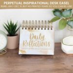 bloom daily planners Undated Perpetual Desk Easel - Motivational Inspirational Standing Flip Calendar - Page a Day (5.25" x 5.5") - Daily Mindfulness Reflection Questions - Image 3