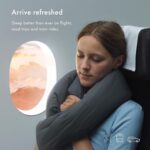 Huzi Infinity Pillow - Home Travel Soft Neck Scarf Support Sleep (Grey) - Image 7