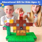 Soyee Magnetic Blocks Building Toys - Build Mine Magnet World Set Toddler Kids Sensory Toys for Boys & Girls Ages 3-5 5-7 8-12, 1'' Magnetic Cubes Game for Boys - Image 4