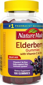 Nature Made Elderberry Gummies with Vitamin C and Zinc, Dietary Supplement for Immune Support, 100 Elderberry Gummies, 50-Day Supply - Image 9