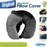 Cloudz Washable Travel Neck Pillow Cover - Black - Image 3